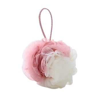 Balon de baie mare, durabil, cu spumare intensă, floare de baie și prosop pentru exfolierea spatelui