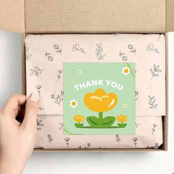 Card de mulțumire pătrat, alb, design simplu și modern, pentru nunți și zile de naștere