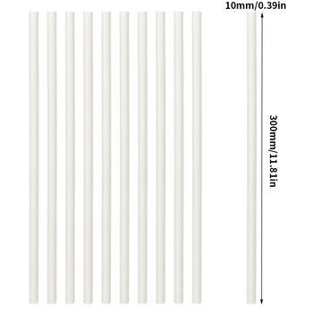 50 komada šarenih papirnih štapića za šećernu vunu, 10x300mm, pogodno za strojeve, prehrambena kvaliteta