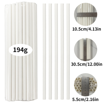 50 komada šarenih papirnih štapića za šećernu vunu, 10x300mm, pogodno za strojeve, prehrambena kvaliteta