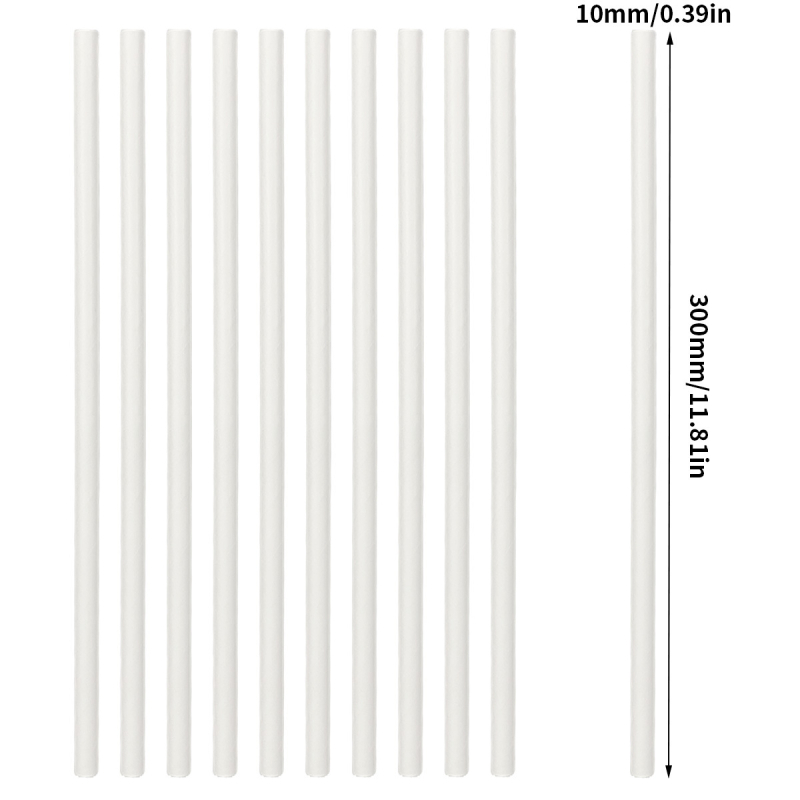 50 komada šarenih papirnih štapića za šećernu vunu, 10x300mm, pogodno za strojeve, prehrambena kvaliteta