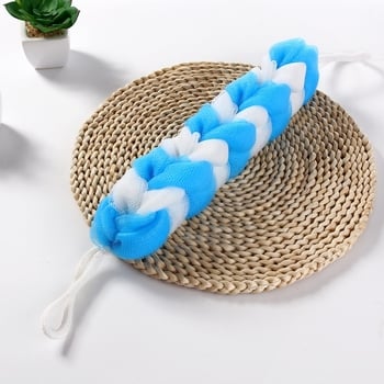 Burete mare de baie cu perie pentru spate, 70 g, burete de baie colorat cu efect spumant