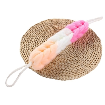 Burete mare de baie cu perie pentru spate, 70 g, burete de baie colorat cu efect spumant