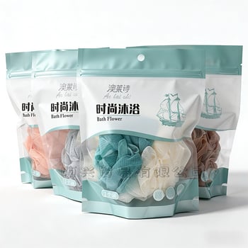 Minge de baie cu două culori pentru adulți, spumant, design colorat, 50 g