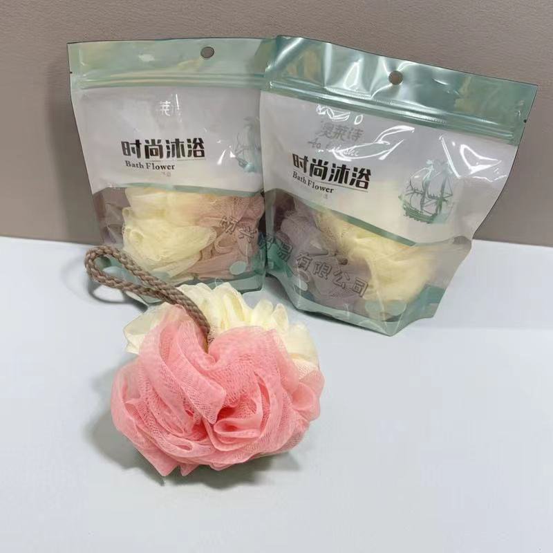 Minge de baie cu două culori pentru adulți, spumant, design colorat, 50 g