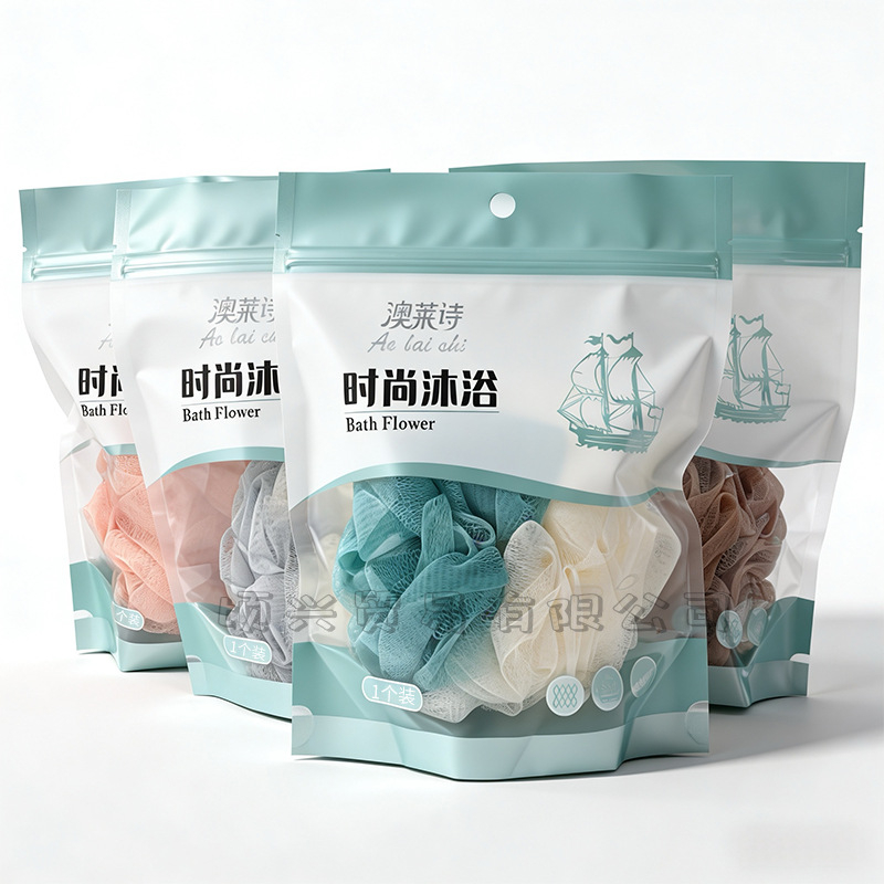 Minge de baie cu două culori pentru adulți, spumant, design colorat, 50 g