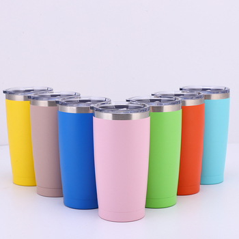 20oz cană termo pentru mașină – oțel inoxidabil cu izolație, interior 304, exterior 201, finisaj pulverizat