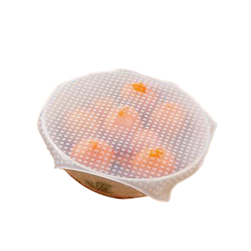 Capace din silicon alimentar, reutilizabile pentru frigider, compatibile cu microundele, transparente, set de 2