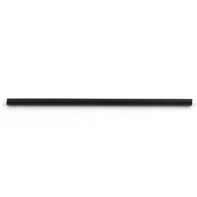 Crne ravne slamke za piće, 8 mm x 210 mm, pojedinačno pakirane u papirnatoj ambalaži, paket 100 kom.