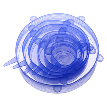 Set de 6 capaci pătrate din silicon pentru boluri – etanșe, silicon alimentar, compatibil cu microunde
