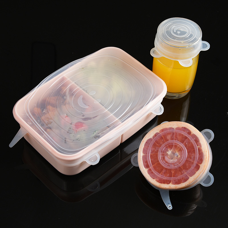 Set de 6 capaci pătrate din silicon pentru boluri – etanșe, silicon alimentar, compatibil cu microunde