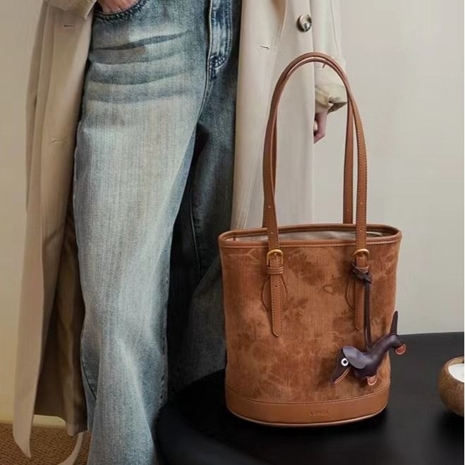 2025 ženska corduroy tote torba velike kapacitete, rameni bucket stil