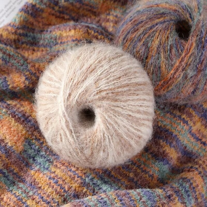 Fir de mohair croșetat – ultra-moale, prietenos cu pielea, colorat, la modă, pentru eșarfe și haine