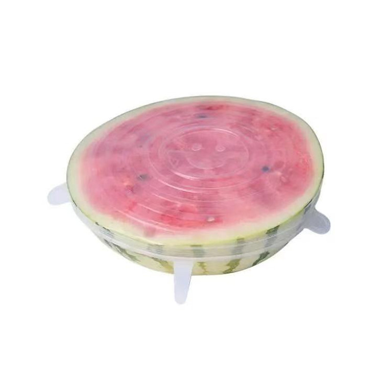 Set de 6 capace din silicon pentru păstrarea prospețimii, de calitate alimentară, rezistente la praf și stropire, capace izolate termic pentru boluri compatibile cu microunde