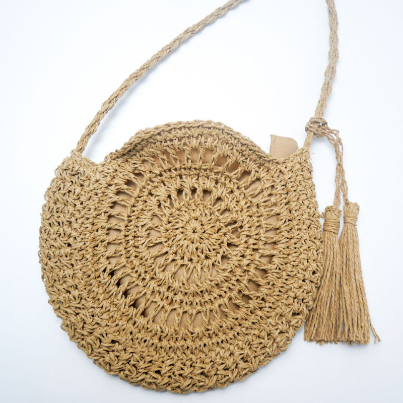 Nova višestruka slamnat torba s resicama, crossbody torba, ručno rađena ženska torba za plažu