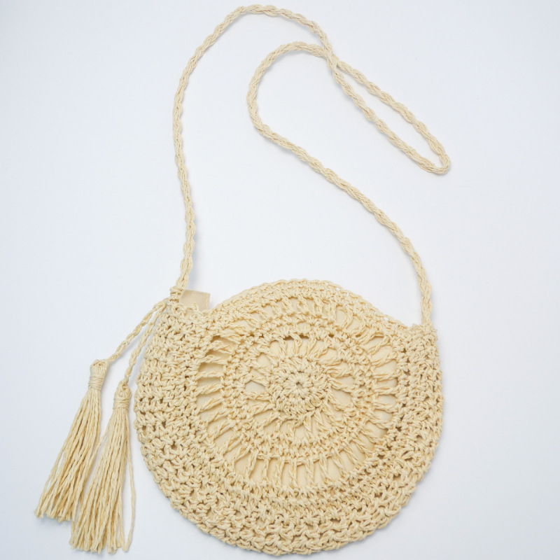 Nova višestruka slamnat torba s resicama, crossbody torba, ručno rađena ženska torba za plažu