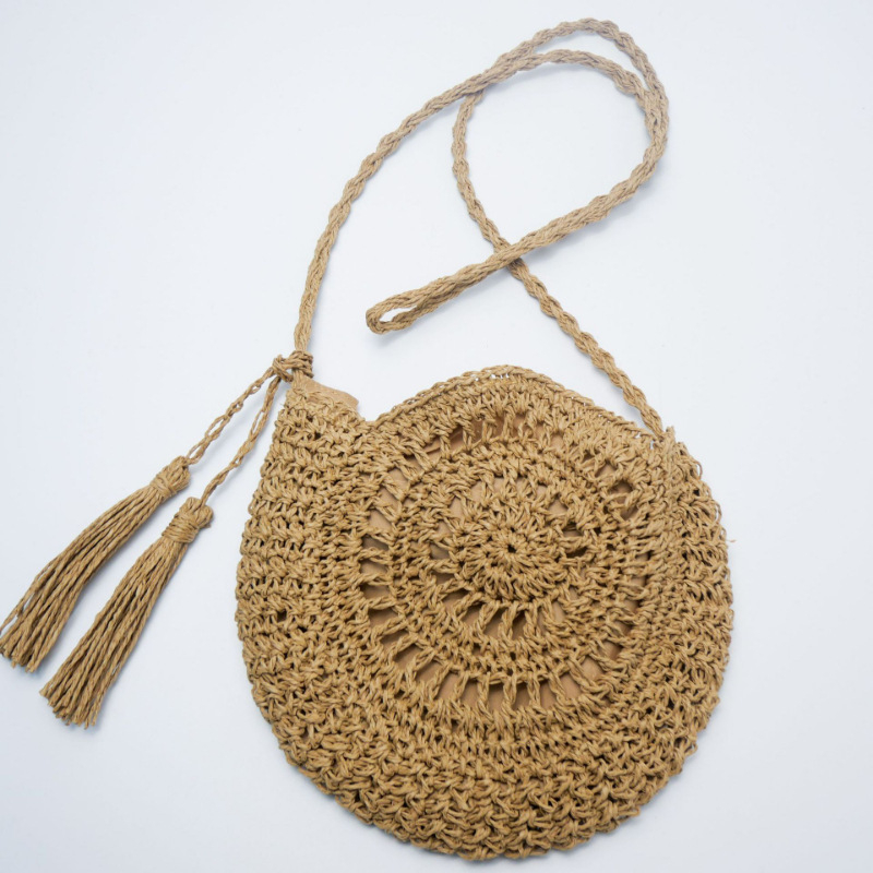 Nova višestruka slamnat torba s resicama, crossbody torba, ručno rađena ženska torba za plažu