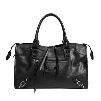 Retro torba za motocikl s rivetima, velika zapremina, PU materijal, nosi se na ramenu ili crossbody