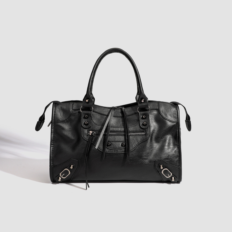Retro torba za motocikl s rivetima, velika zapremina, PU materijal, nosi se na ramenu ili crossbody