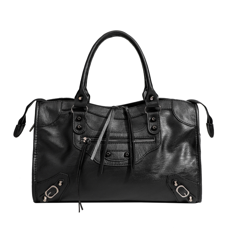 Retro torba za motocikl s rivetima, velika zapremina, PU materijal, nosi se na ramenu ili crossbody