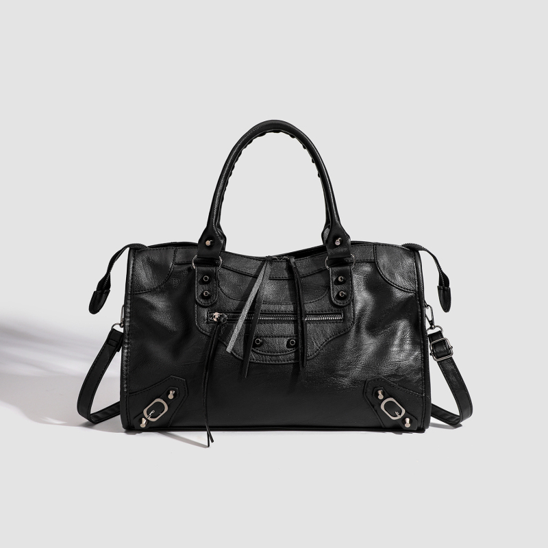 Retro torba za motocikl s rivetima, velika zapremina, PU materijal, nosi se na ramenu ili crossbody