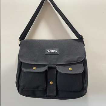 Platnena torba u korejskom stilu INS za studentice, crossbody, inspirirana Harajuku stilom, praktičan dizajn, velika kapaciteta