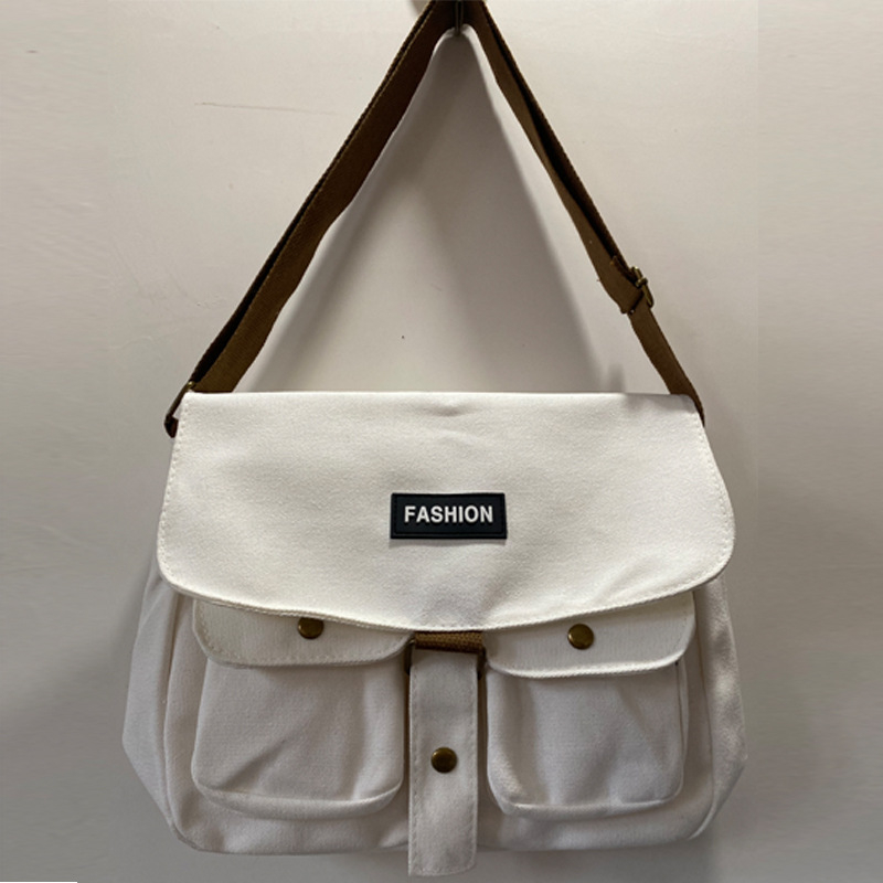 Platnena torba u korejskom stilu INS za studentice, crossbody, inspirirana Harajuku stilom, praktičan dizajn, velika kapaciteta