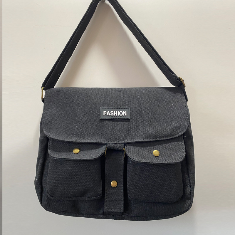 Platnena torba u korejskom stilu INS za studentice, crossbody, inspirirana Harajuku stilom, praktičan dizajn, velika kapaciteta