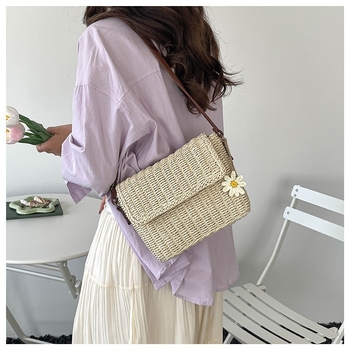 Proljetna slamnata torba za žene, svestrana crossbody torba za plažu