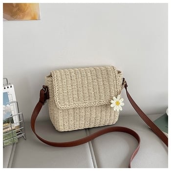 Proljetna slamnata torba za žene, svestrana crossbody torba za plažu