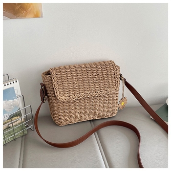 Proljetna slamnata torba za žene, svestrana crossbody torba za plažu