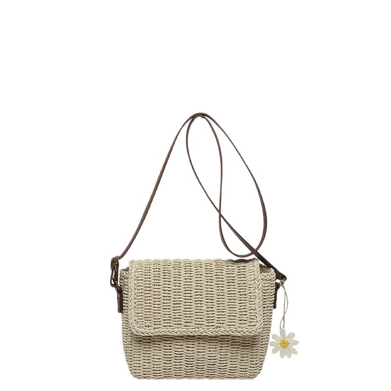 Proljetna slamnata torba za žene, svestrana crossbody torba za plažu