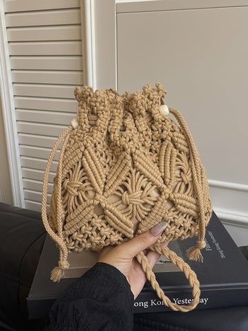 Ženska ljetna pletena torba za plažu, 2026 nova, mala casual crossbody torba preko ramena