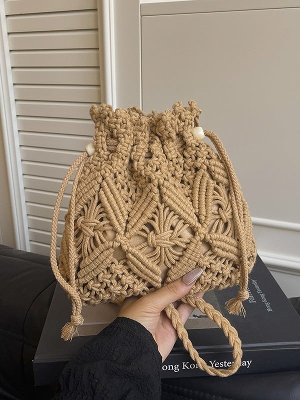 Ženska ljetna pletena torba za plažu, 2026 nova, mala casual crossbody torba preko ramena