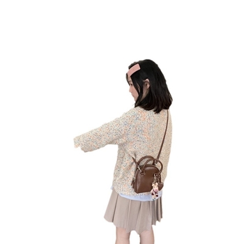 Ženska mini torbica u obliku školjke, crvena boja božićna — mini crossbody torbica, korejskog nišnog dizajna