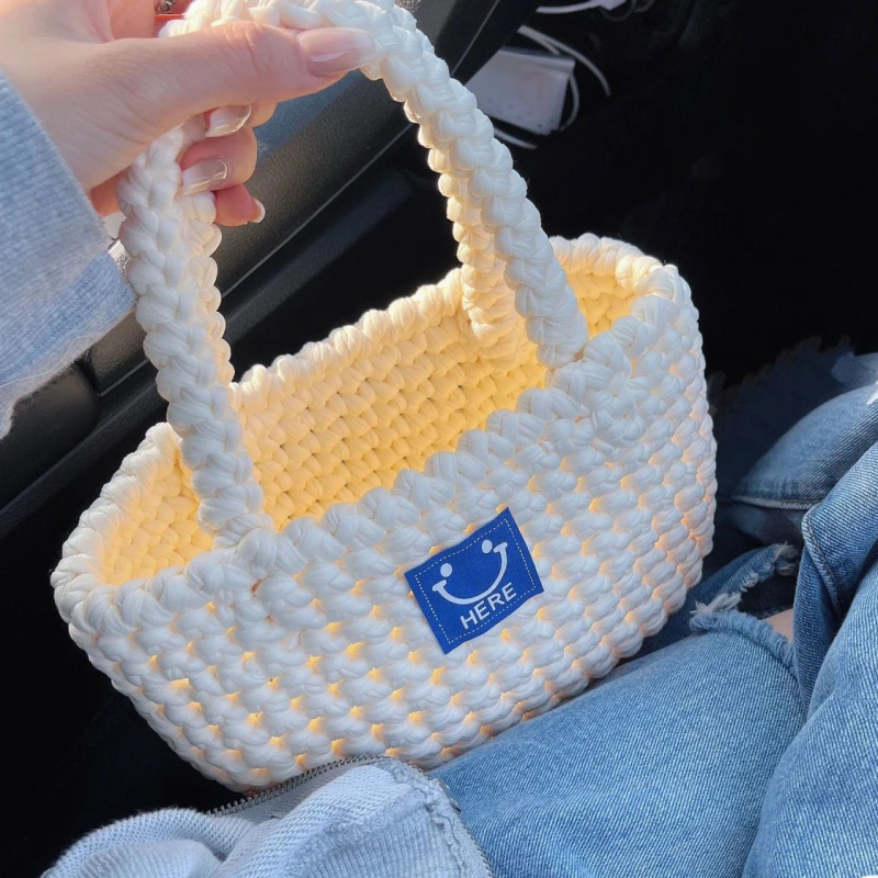 DIY komplet za ručno tkanu torbu – mini pamuk torba, ručni poklon