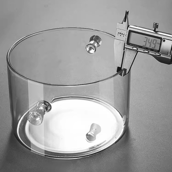 Oală de gătit din sticlă borosilicată pentru uz casnic, transparentă, potrivită pentru flacără deschisă, rezistentă la temperaturi înalte, mini oală pentru supă
