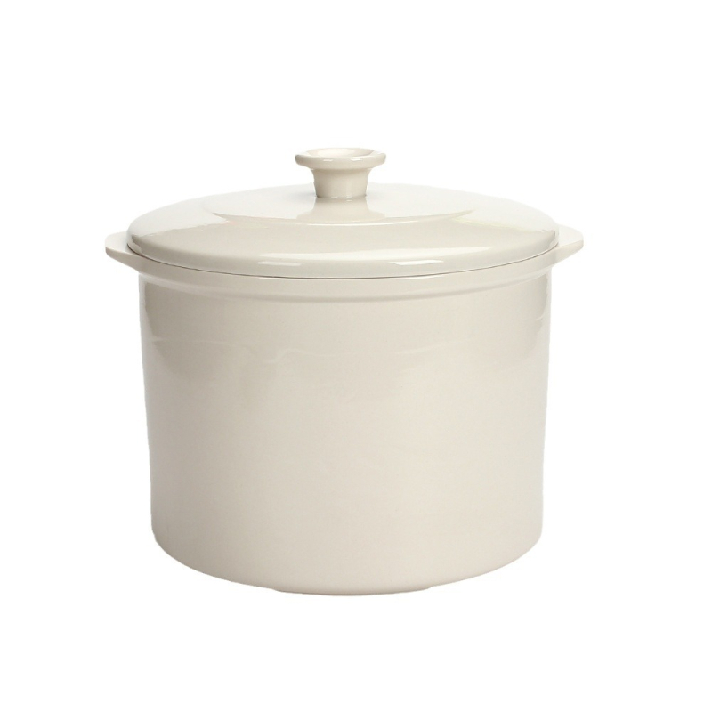 Recipient personalizat pentru supă cu cuib de pasăre, oală ceramică mică cu capac, vas de supă cu două mâneri, capacitate 0,5 L