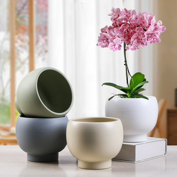 Ghiveci ceramic în stil Nordic minimalist, pentru decorul casei, pe podea