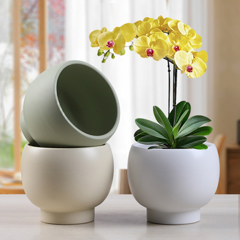 Ghiveci ceramic în stil Nordic minimalist, pentru decorul casei, pe podea