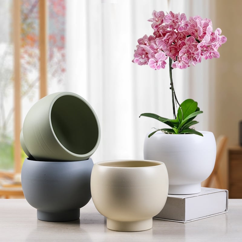 Ghiveci ceramic în stil Nordic minimalist, pentru decorul casei, pe podea