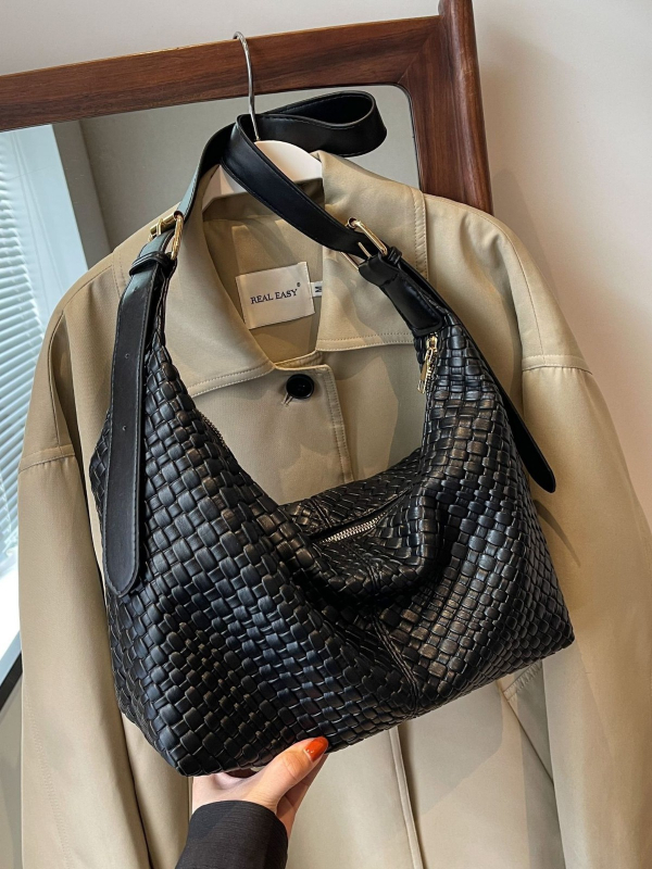 Ženska retro meka tote torba za rame, novi model 2025, casual i svestrana, s teksturiranom površinom i velikim kapacitetom