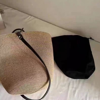Torba od slame u obliku košare, ljetni dizajn, prilagodljiva crossbody/na rame/ručna, ženska plažna torba, vintage stil, model 24