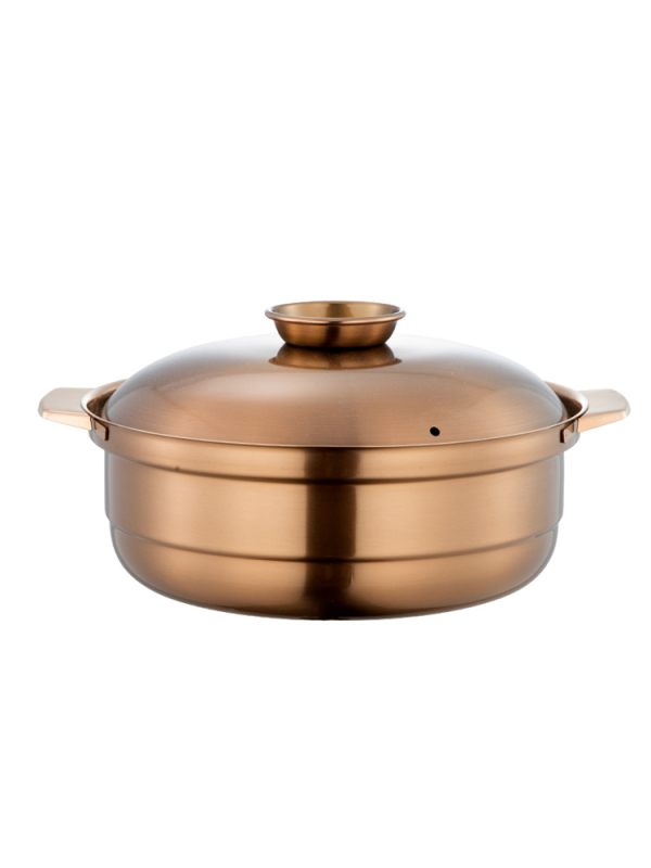 Oală de hot pot din oțel inoxidabil, cu nucleu de cupru și fund dublu, oală cu cocos-pui, oală Yuanyang cu două gusturi pentru inducție, uz casnic și comercial