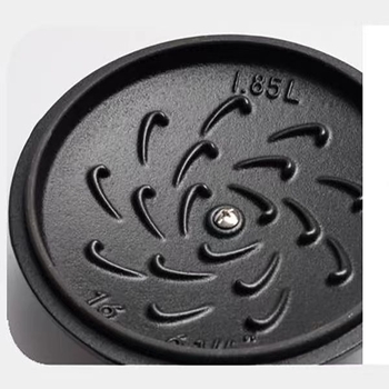 Oală de fontă pentru gătit la foc mic, multifuncțională, fără acoperire, oală mică pentru orez, terci și supă, cu două mâneri