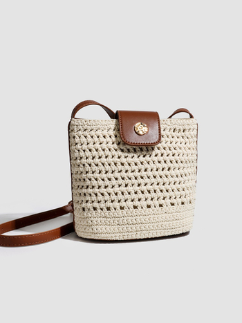 Nanfeng Chion Coast bucket torba za žene, ljeto 2025, pletena crossbody mala torba