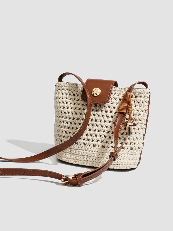 Nanfeng Chion Coast bucket torba za žene, ljeto 2025, pletena crossbody mala torba
