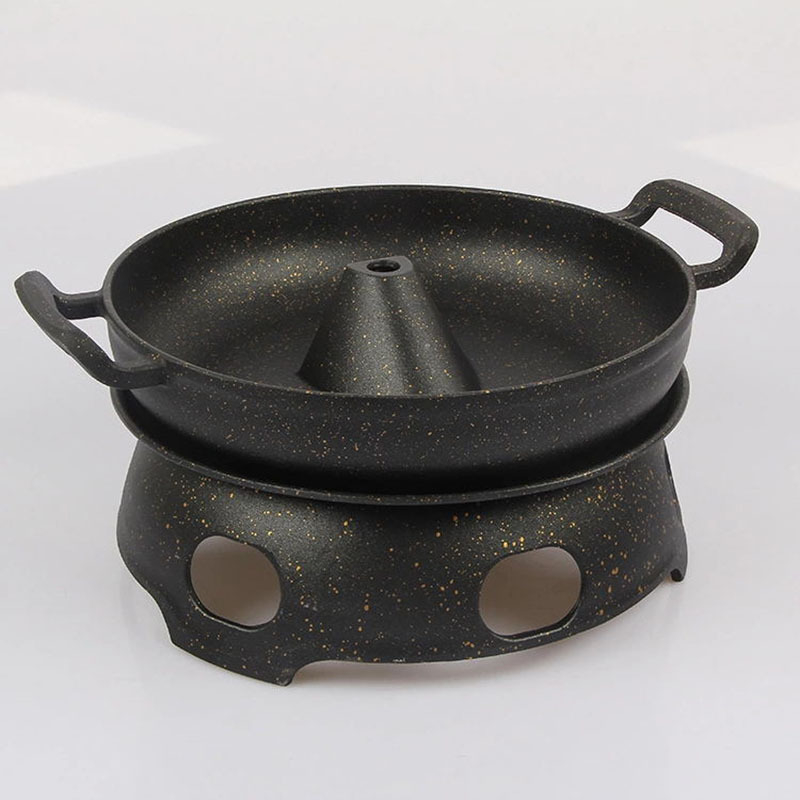 Oală cu abur pentru cap de pește din aliaj de aluminiu întărit, Gust original, oală cu abur pentru hot pot, compatibil cu combustibil pe bază de alcool