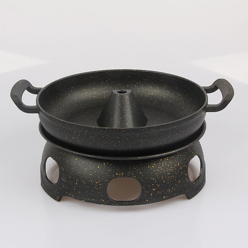 Oală cu abur pentru cap de pește din aliaj de aluminiu întărit, Gust original, oală cu abur pentru hot pot, compatibil cu combustibil pe bază de alcool