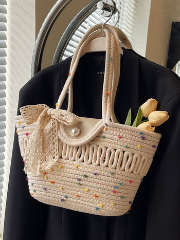Ženska tkana torba velikog kapaciteta — ljetna torba preko ramena Tote, nišna moda